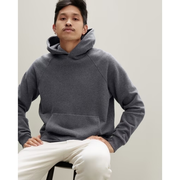 Everlane Hoodie Mens Grey The Track Sweatshirt Pullover Uniform Heathered